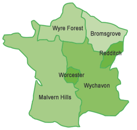 Worcestershire Districts